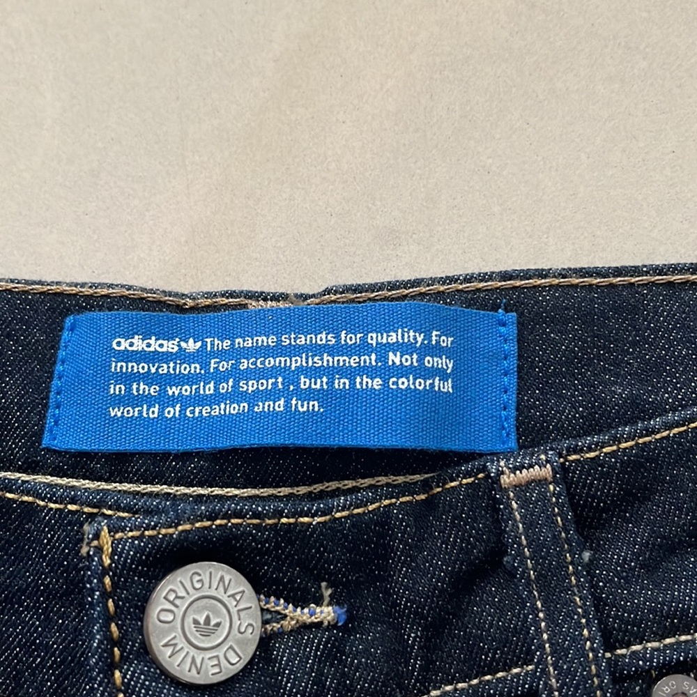 Adidas Originals Women’s Skinny Fit Dark Blue Denim Jeans - Picture 2 of 8
